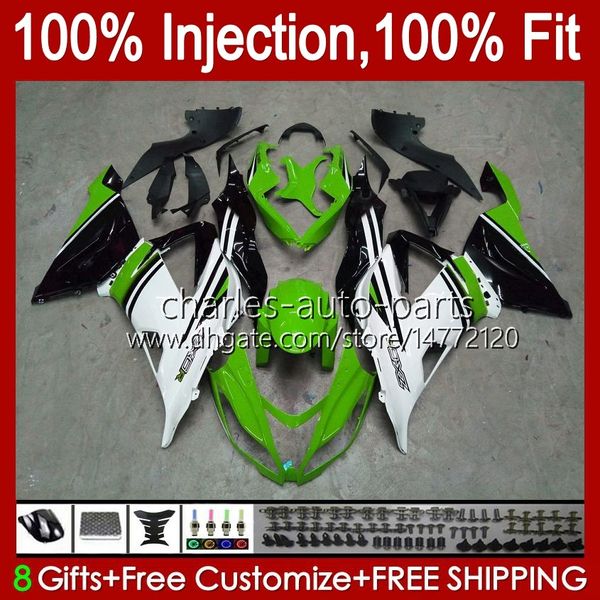 Kawasaki Ninja ZX-636 için OEM gövdesi ZX-6R ZX600 ZX 6R 6R 636 600 CC 12NO.138 ZX6R 13 14 15 2016 2017 2018 600CC ZX636 2013 2014 2015 16 17 18 Enjeksiyon Perileri Yeşil Stok