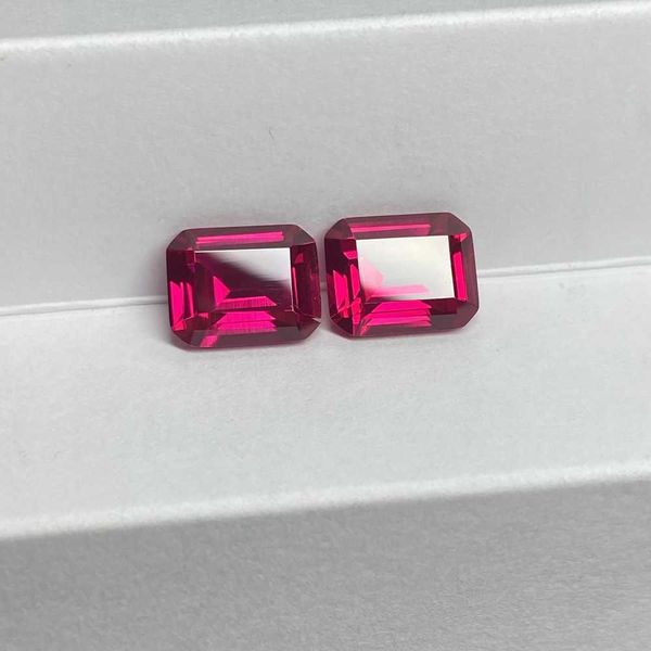 Meisidian 7x9mm 5a Качество CORUNDUM Изумрудный вырезанный лабораторный красный Ruby Fold Gemstone H1015