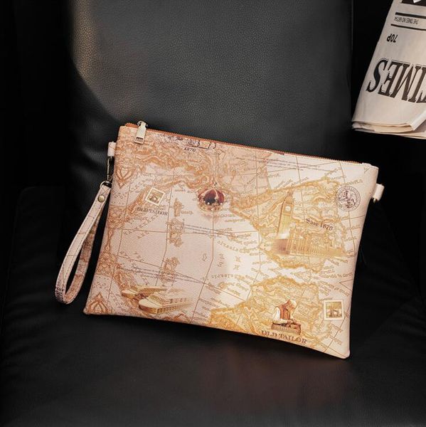 

factory wholesale men brand shoulder bags retro printed crossbody bag street trend totem mens handbag large capacity multi-card leather stor