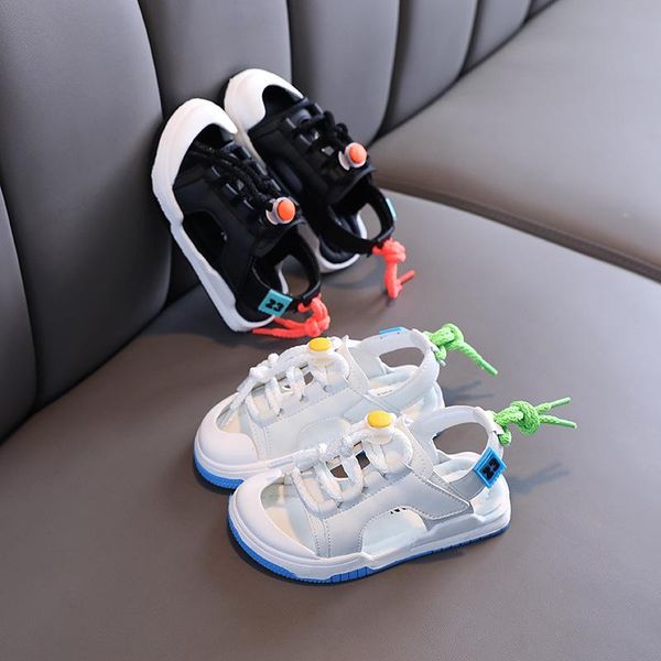 

sandals summer children's leisure sports baby soft-soled beach shoes boy, Black;red