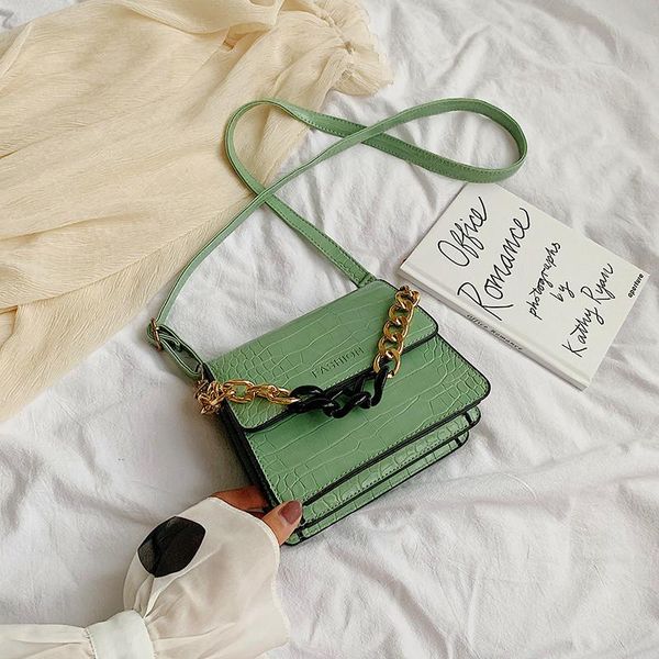 

designer bags women 2021 fashion ladies leather purse and handbags alligator chians shoulder for evening