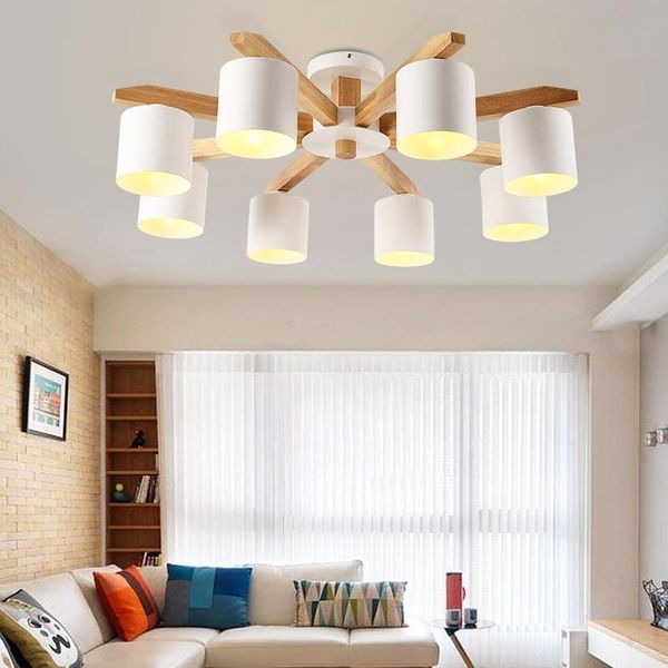 

chandeliers modern chandelier lighting nordic e27 with iron lampshade for living room suspendsion fixtures lamparas wooden lustre