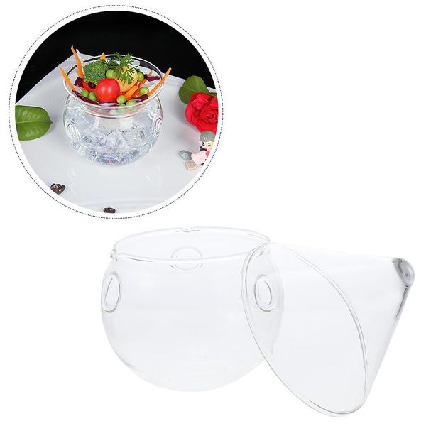 

bowls 1pc household storage bowl fruit salad holder (transparent)