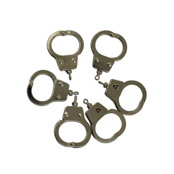 

keychains 6pcs silver color mini thumb cuff charms keychain hooks diy making