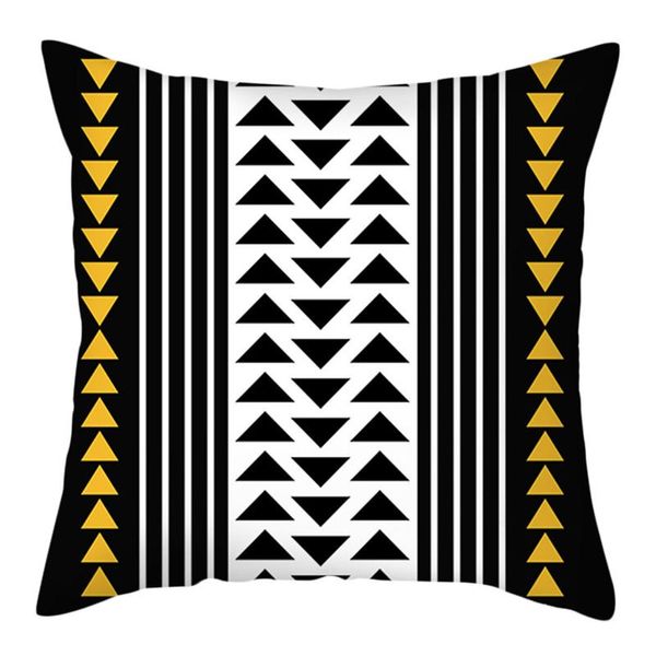 Travesseiro na capa Nanacoba colorido estilo geométrico nórdico capa de almofada de pelúcia curta para sofá em casa, travesseiros de arremesso