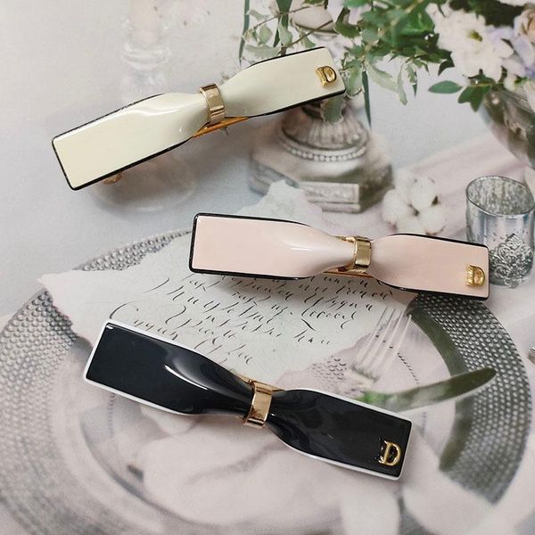 

hair clips & barrettes 2021 arrival fashion acetate thin bow delicate french barrttes elegant accessories for women girls, Golden;silver