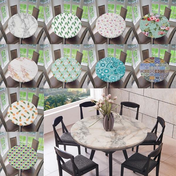

table cloth assorted pattern anti-slip round cover with soft backing