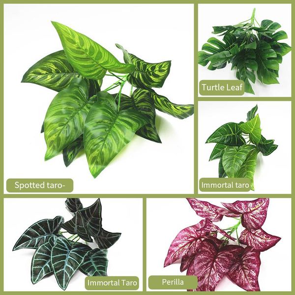 

decorative flowers & wreaths artificial plants eucalyptus grass plastic green leaves fake flower plant wedding home decoration table decors