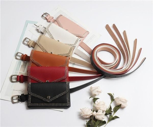 

waist bags 2021 pu leather belt phone bag women fur fanny pack