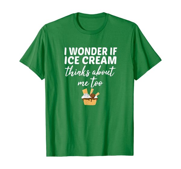 

i wonder if ice cream thinks about me too cone gift shirt, White;black