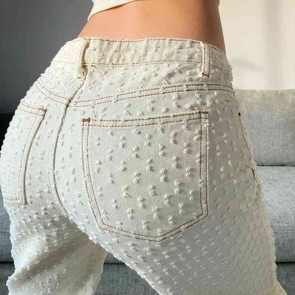 

floral vintage y2k fashion womens jean egirl streetwear ripped baggy boyfriend woman summer denim pants wide leg trousers, Blue