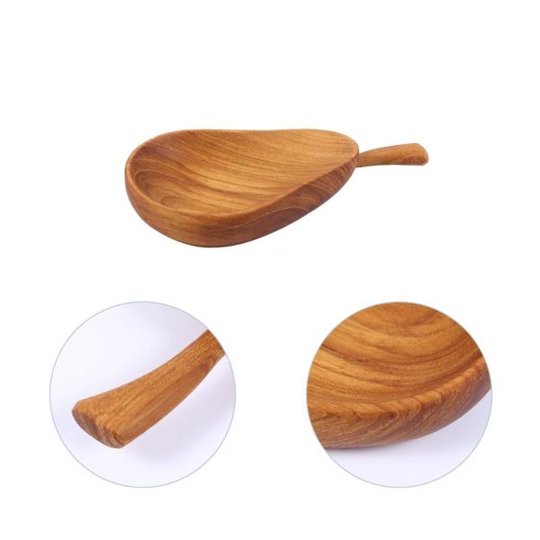 

dishes & plates wooden sauce dish pear-shaped practical flavor seasoning plate