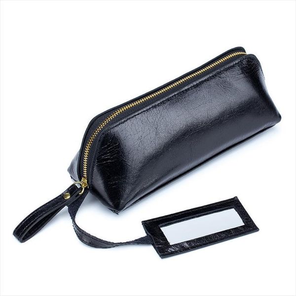 

lipstick case mini with mirror cosmetic bag small make up brand women genuine leather mouth red jewelry wallet fashion portable