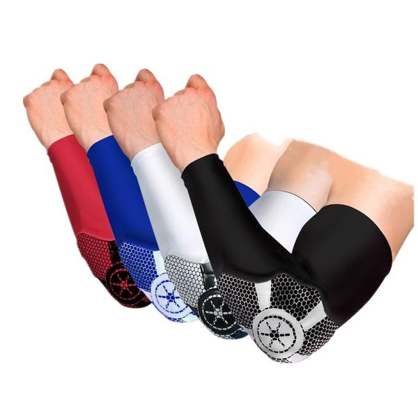 

elbow & knee pads 1 pcs crashproof support brace arm sleeves protector guard for basketball volleyball tennis sports accessories, Black;gray