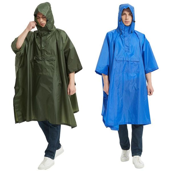 

raincoats fashion outdoor waterproof long raincoat men women hooded rain poncho for camping hiking travel fishing climbing rainwear