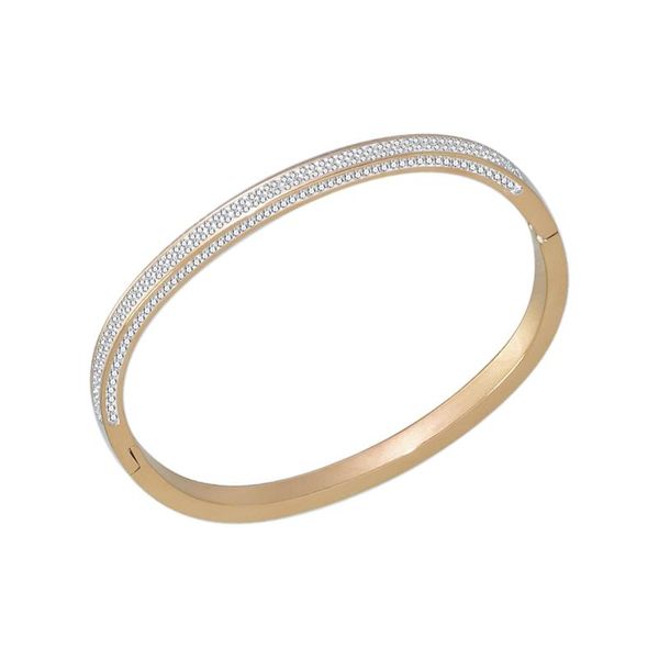 

bangle four row stone crystal brand bracelet fashion luxury designer trend for women's birthday gift, Black