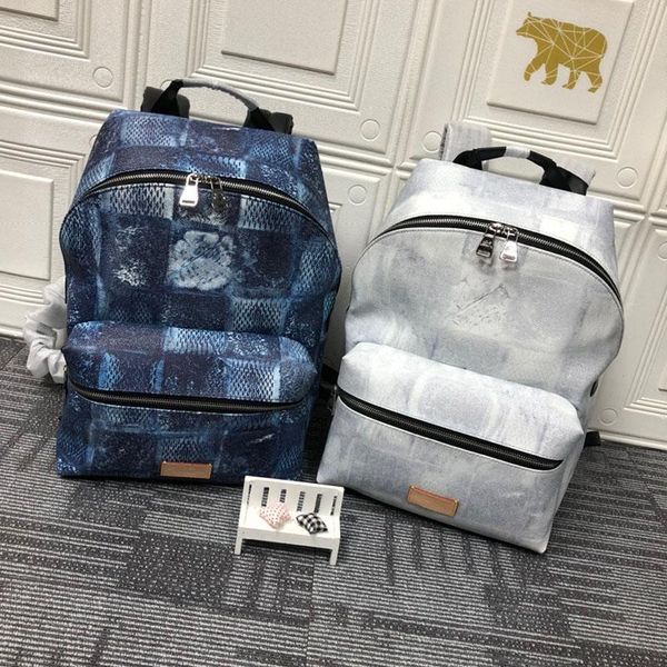 

backpack white grey grille blue mesh classic coated canvas daily travel computer compartment pack stylish versatile casual bag