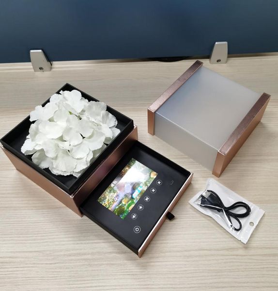 

acrylic lcd video boxes universal greeting card hd watching booklet box for advertising business gift wrap