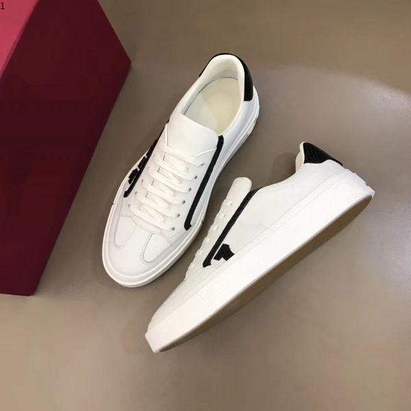 

prad 2021 sneakers cowhide fashion men comfortable casual flat shoes high 38-45 mjky001, Red;white