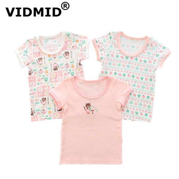 T-shirt per bambini per ragazze T-shirt per bambini Abbigliamento per bambini Maglie a manica corta con orso dei cartoni animati 4003 02 210622