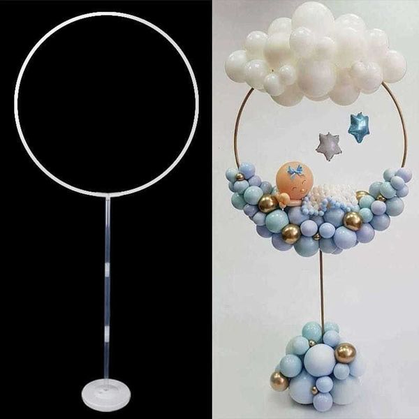 

kids birthday parties christmas balloons garland round balloon stand wreath arch ring for wedding decoration baby shower