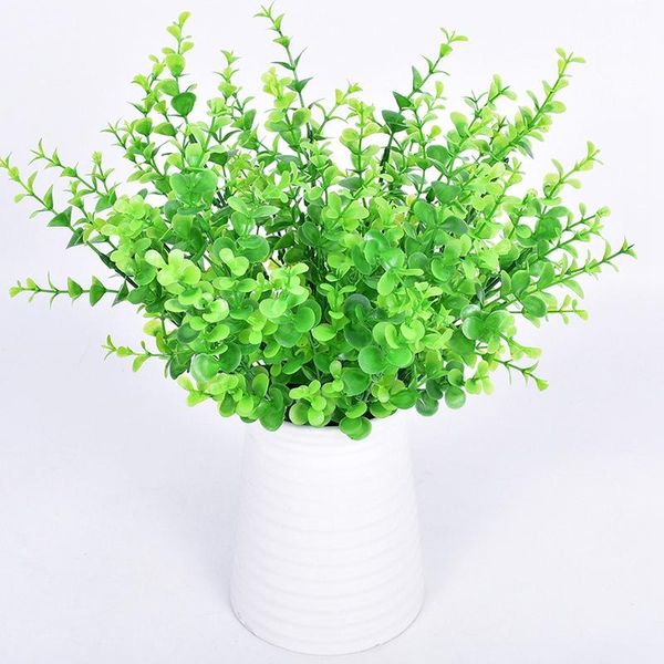 

decorative flowers & wreaths artificial shrubs, 9 pieces plastic leafy greenery boxwood for floral arrangements, wedding