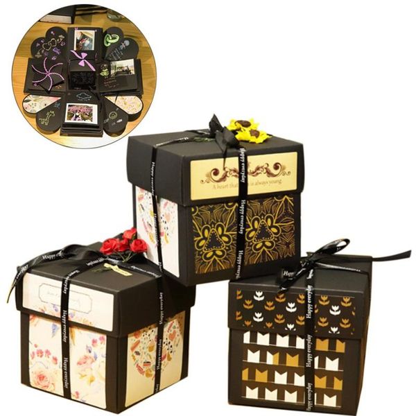 

gift wrap surprise explosion diy box scrapbook po for valentine wedding