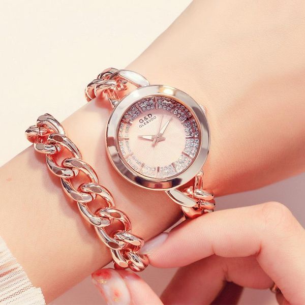 

wristwatches women watches quartz ladies gold fashion wrist diamond stainless steel wristwatch bracelet wtach for girl 2021, Slivery;brown