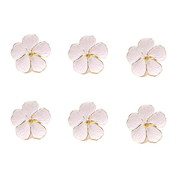 

6pcs/lot wedding simple plum napkin 5 petals lucky flower ring rings