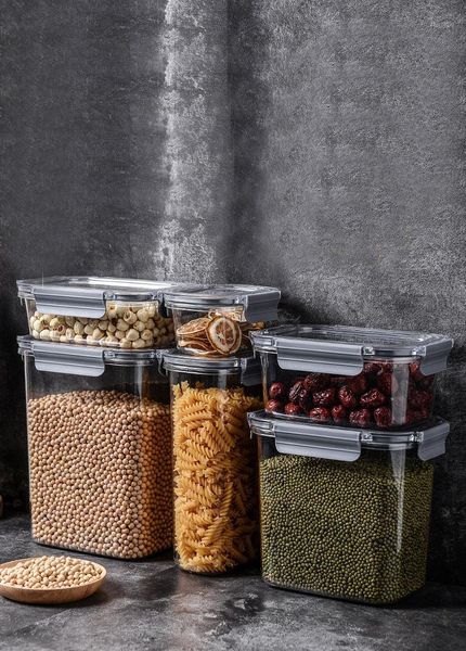 

storage bottles & jars food grade airtight tank, moisture-proof transparent kitchen grains, spices, , dry goods, bottle box