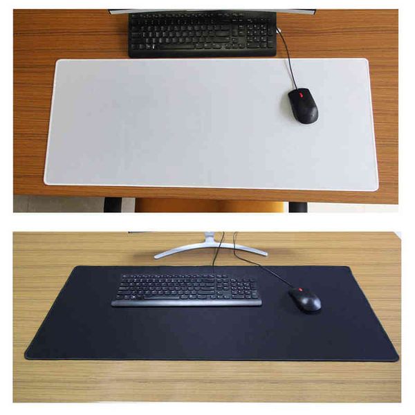 Sublimação em branco Mousepad preto grande mouse pad art gamer tapetes pc personalizado almofada de mesa protetor almofadas de borracha tapete de mesa para computador g220304