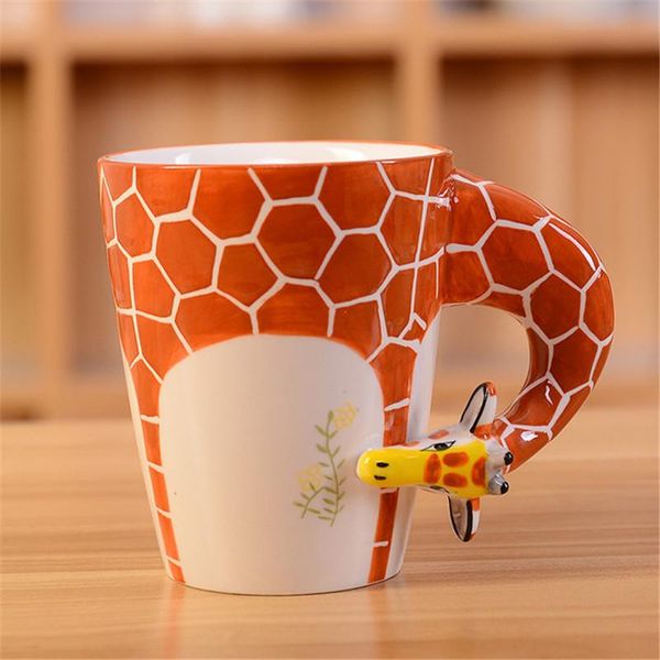 

mugs creative animal ceramic cup hand painted coffee mug cute 3d cartoon personalized children milk office water