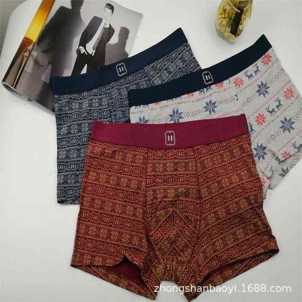 

men's men's underwear elastic cotton boxers new summer modal boxer, Black;white