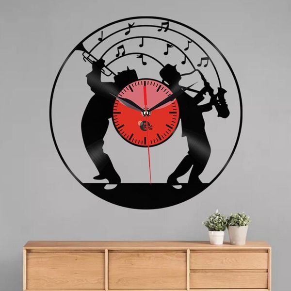 

wall clocks 2021 jazz music art record clock led light gift for lover musicants saxophone decor watch