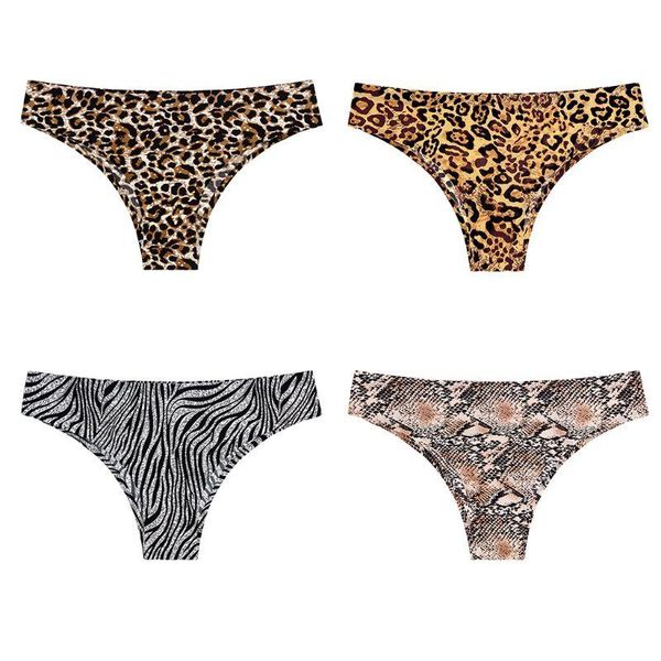 

women ice silk sport yoga cooling panties leopard snakeskin printed low rise sea women's, Black;pink