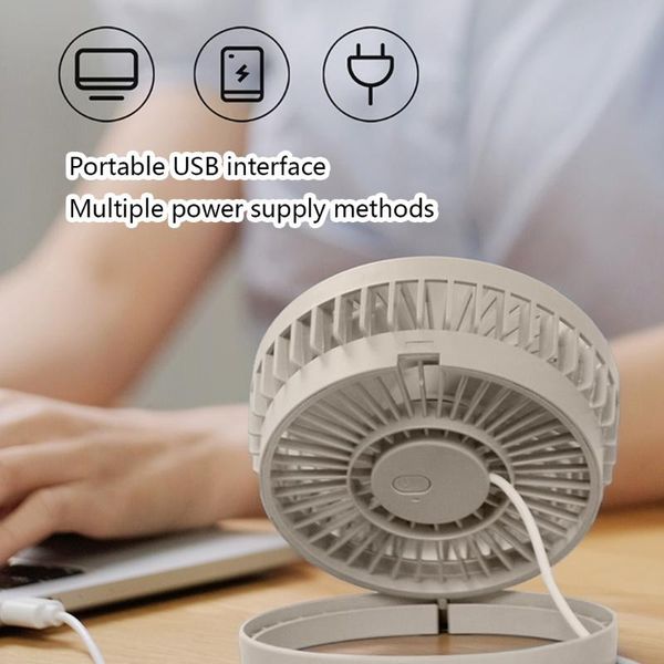 

electric fans 35eb desk fan 6-inch quiet small table usb powered portable foldaway adjustable angle 2 speed mini room personal