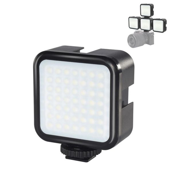 

flash heads pography mini led light 3w camera fill 49 lamp beads dimmable brightness portable video making