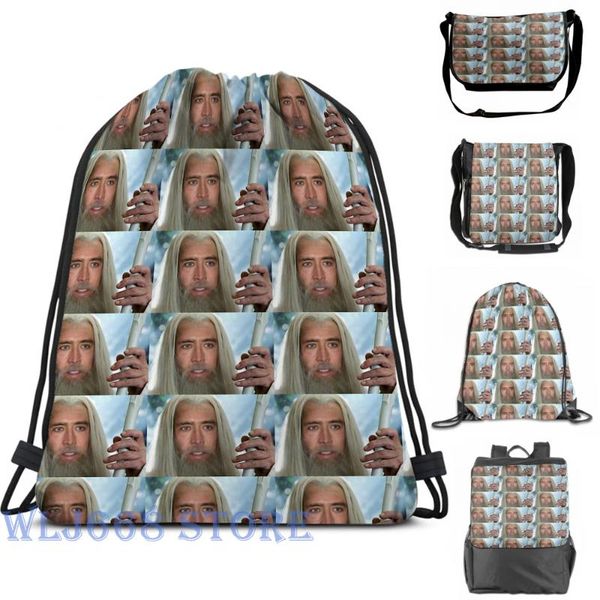 

backpack funny graphic print shoulder bags women nicolas cage (10) single travel for men gym bag