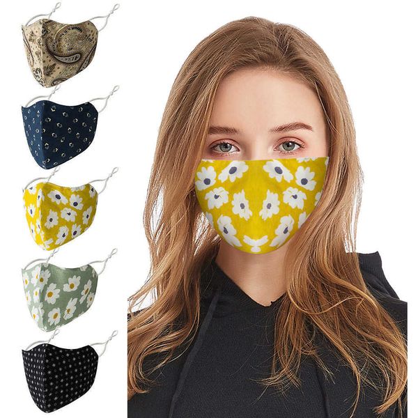 

washable floral printed adjustable cotton breathable monder scarf halloween cosplay mask
