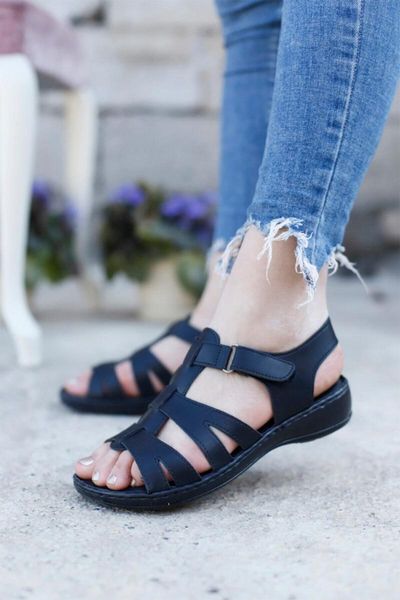 

sandals women's black orthopedic casual