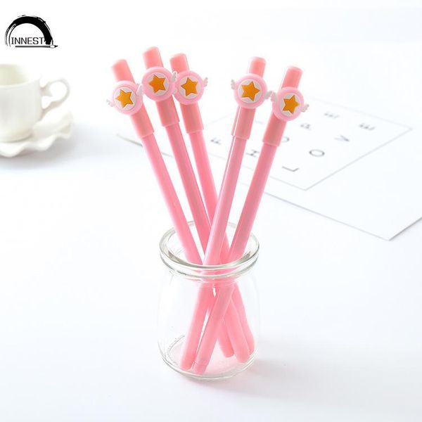 

gel pens cute girl heart star student writing pen office accessories exam signature kawaii korean stationery
