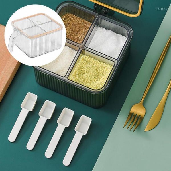 

storage bottles & jars seasoning box dust-proof tank pet transparent durable spice salt sugar