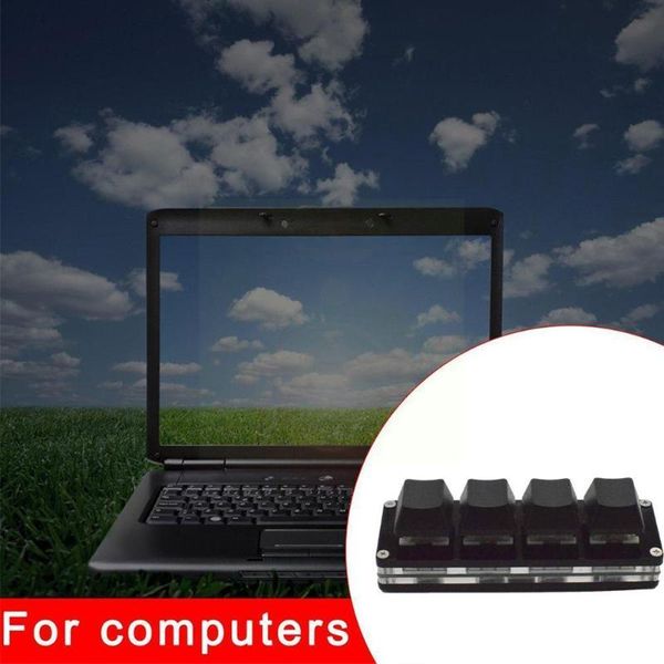 

keyboards mini 4key keyboard drawing support switch macro with software keypad red programming mechan t3i4
