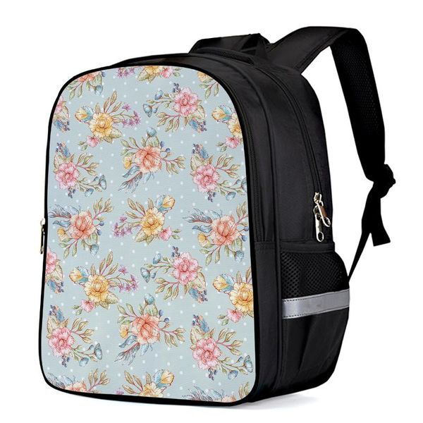 

backpack retro wave dot flowers toddler boy girl elementary school kindergarten