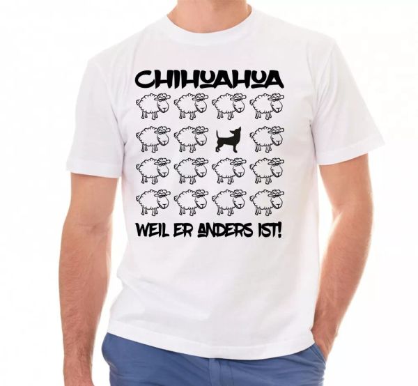 

chihuahua t-shirt black sheep men dog dogs motif ci chis chiwawa, White;black