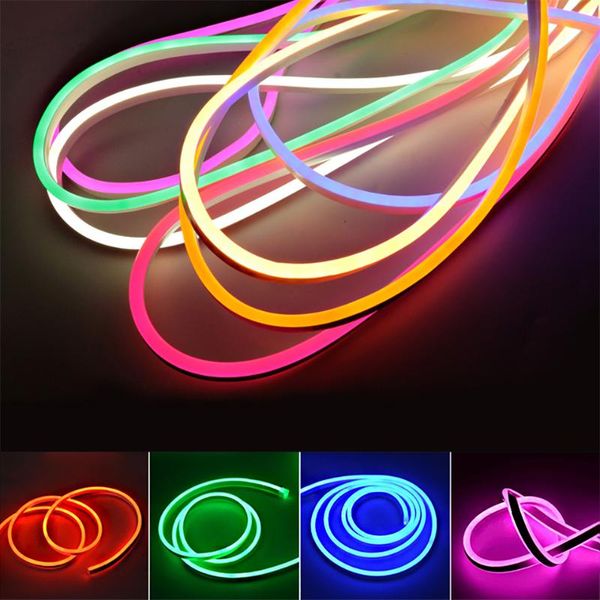 

strips 220v neon light strip diy flexible outdoor christmas holiday 120leds/m fairy led rope tube lamp decoration