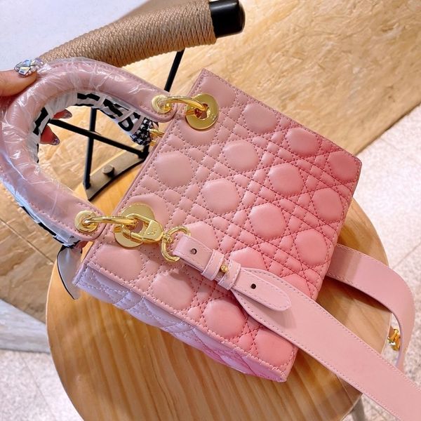 

princess bag new style small fragrance cross hand gradient mini rhombic sheepskin chain leather designers bags ysj
