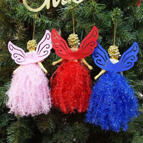 

christmas decorations cloth toys lovely plush doll xmas hanging ornament tree er decoration pendant decorate angel fairy