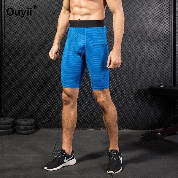 

running shorts 3d stereo sportswear quick-drying breathable tracksuit man gym fitness yoga training short men cycling bodybuilding, Black;blue