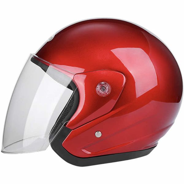 

Economic Adult Unisex Safety Riding Helmet Low Profile Glossy Pure Color  TK49, Multi